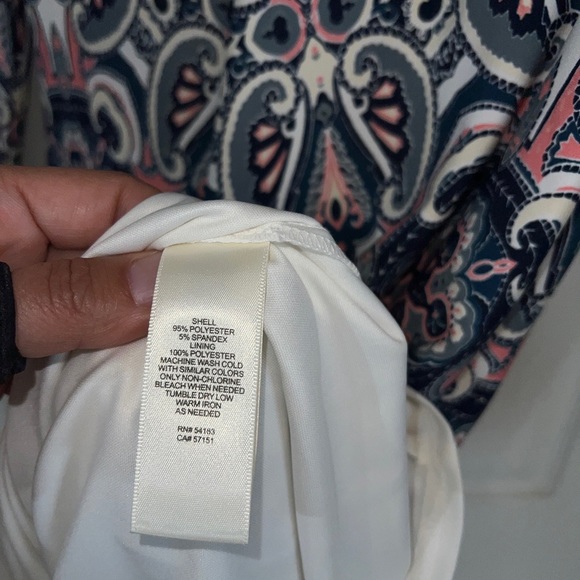 Eliza J Dress Womens size 2 Blue Pink Paisley Print 3/4 Sleeve Fit&flare Sheath - Picture 5 of 7